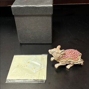 Vintage Art Form Pink rhinestone Trinket Box